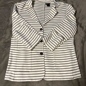 Tahari black and white striped blazer size large